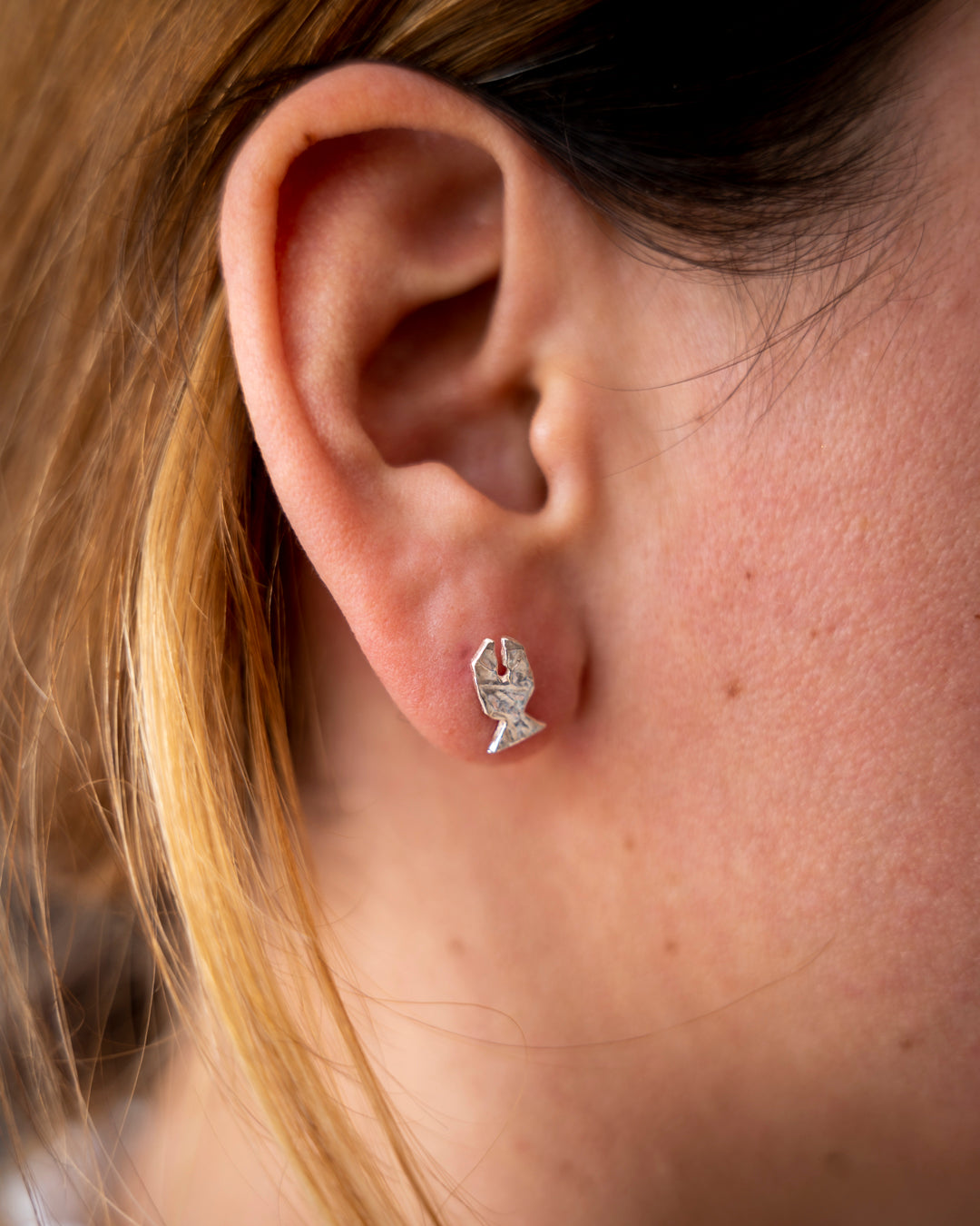Mezach Stud Earrings - Silver