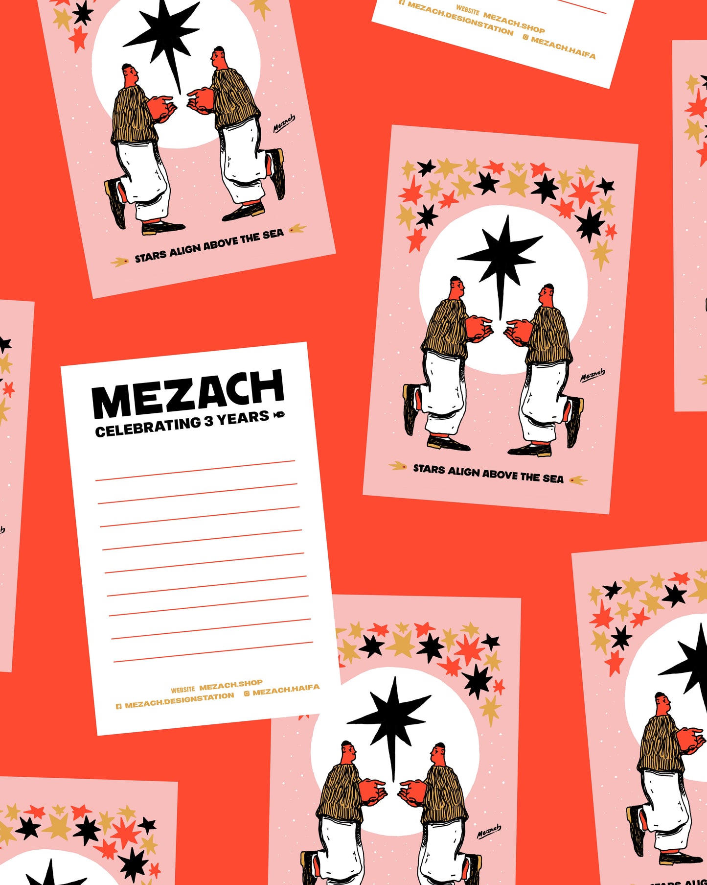 MEZACH Postcard - Stars Align Above The Sea