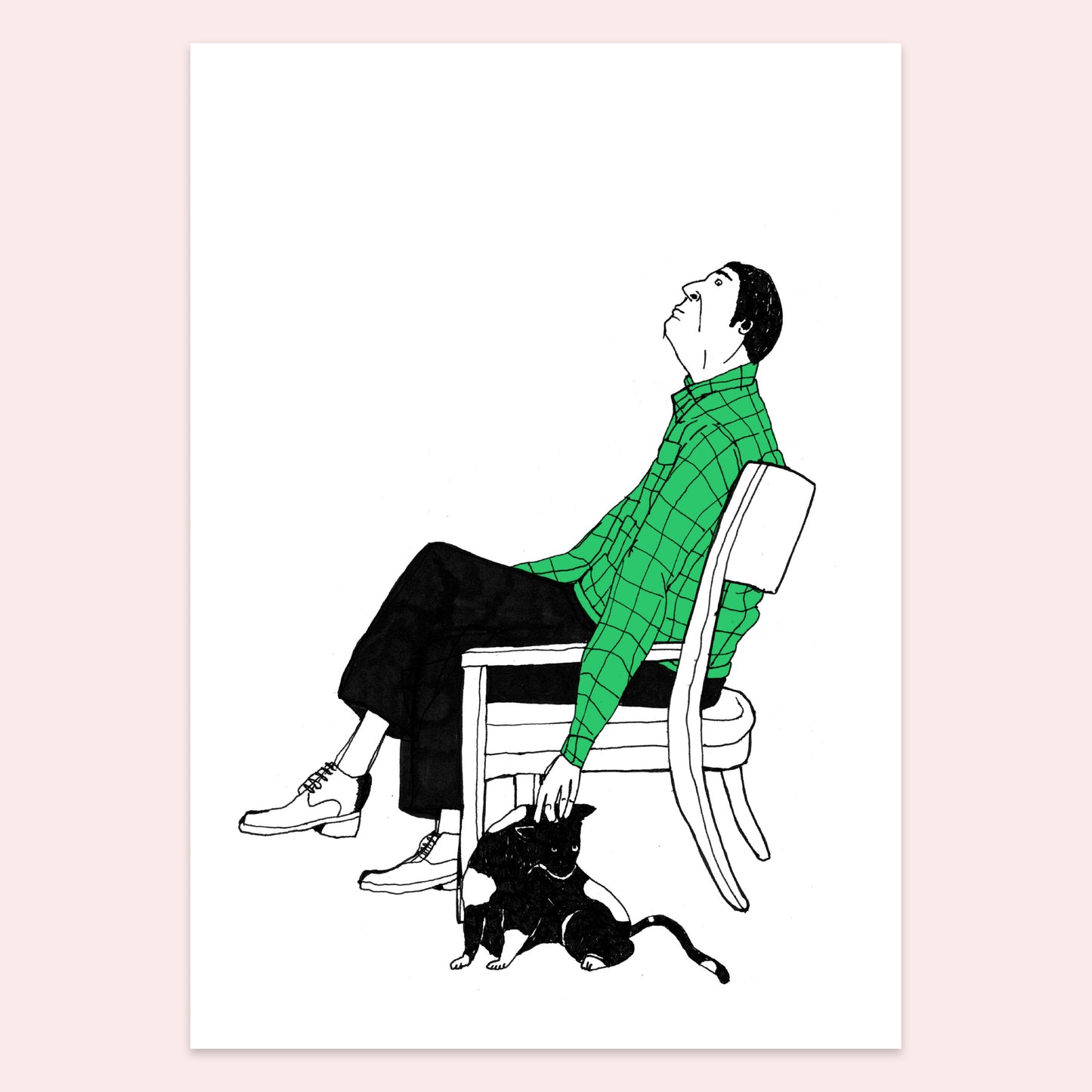 Man Petting a Cat 1 - Anat Warshavsky
