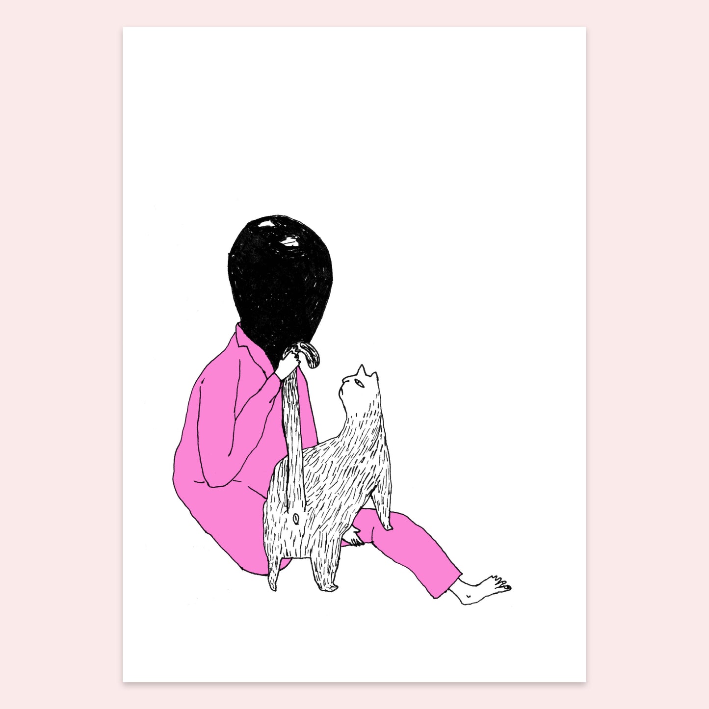 Man Petting a Cat 2 - Anat Warshavsky