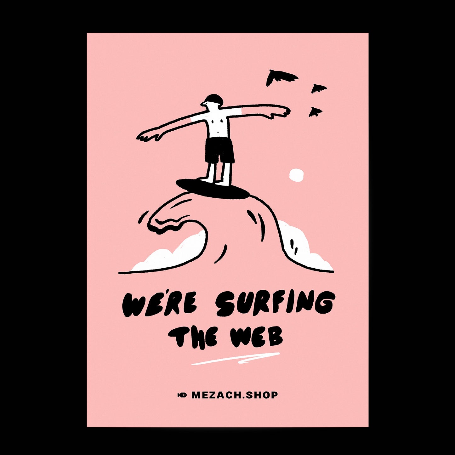 MEZACH Postcard - We're Surfing The Web