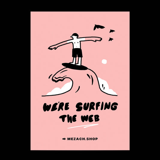 MEZACH Postcard - We're Surfing The Web