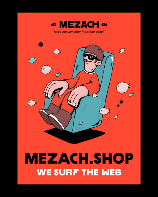 MEZACH Postcard - We Surf The Web