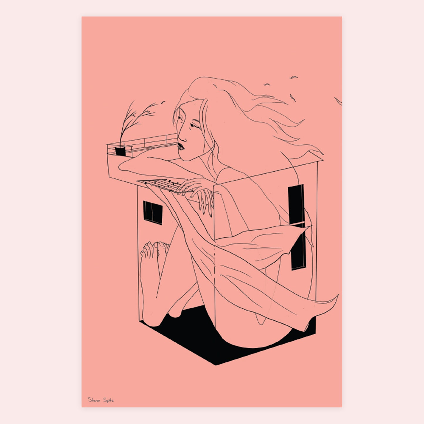 Woman Postcard - Sharon Spitz