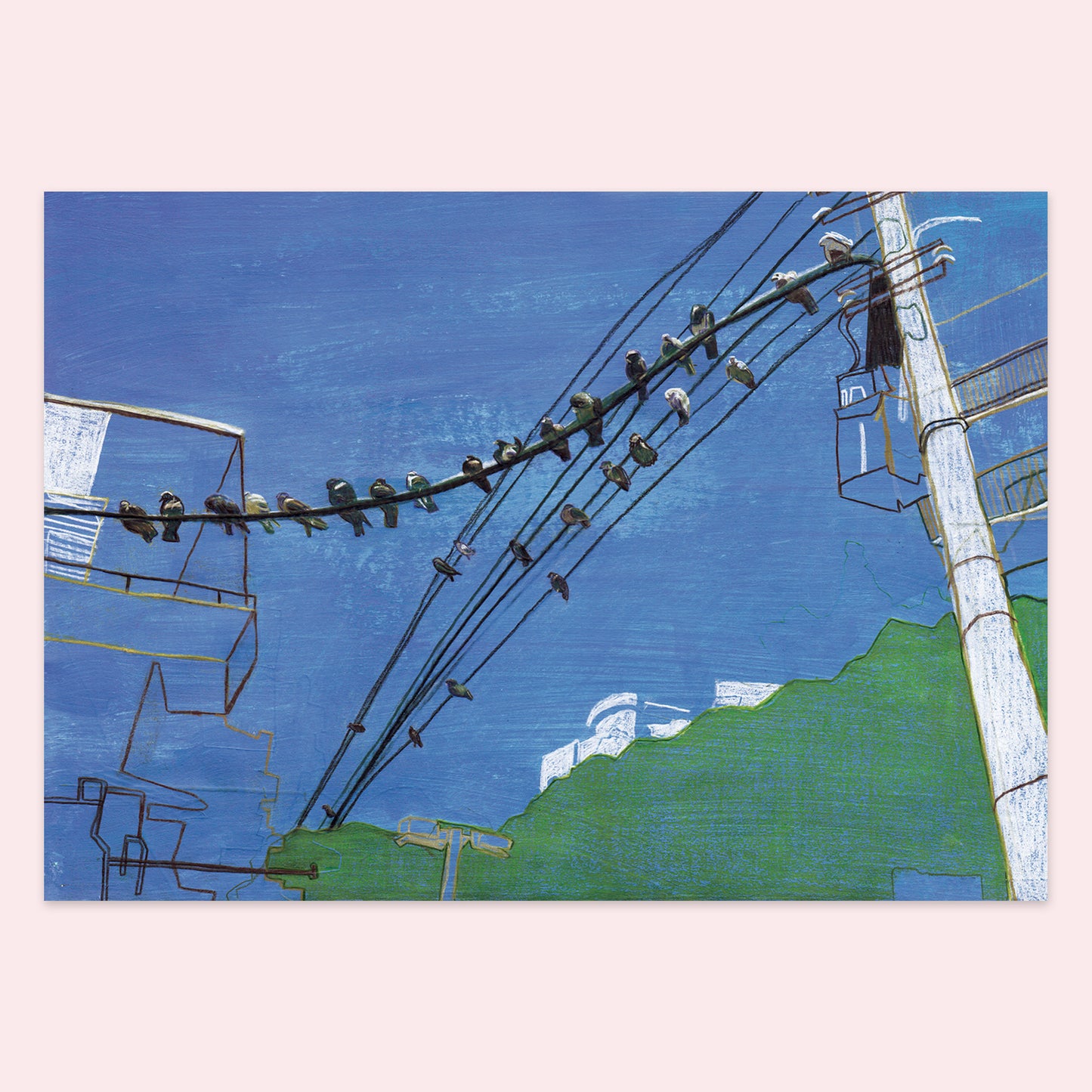 Pigeons On The Wire Tel Aviv - Peter Wood